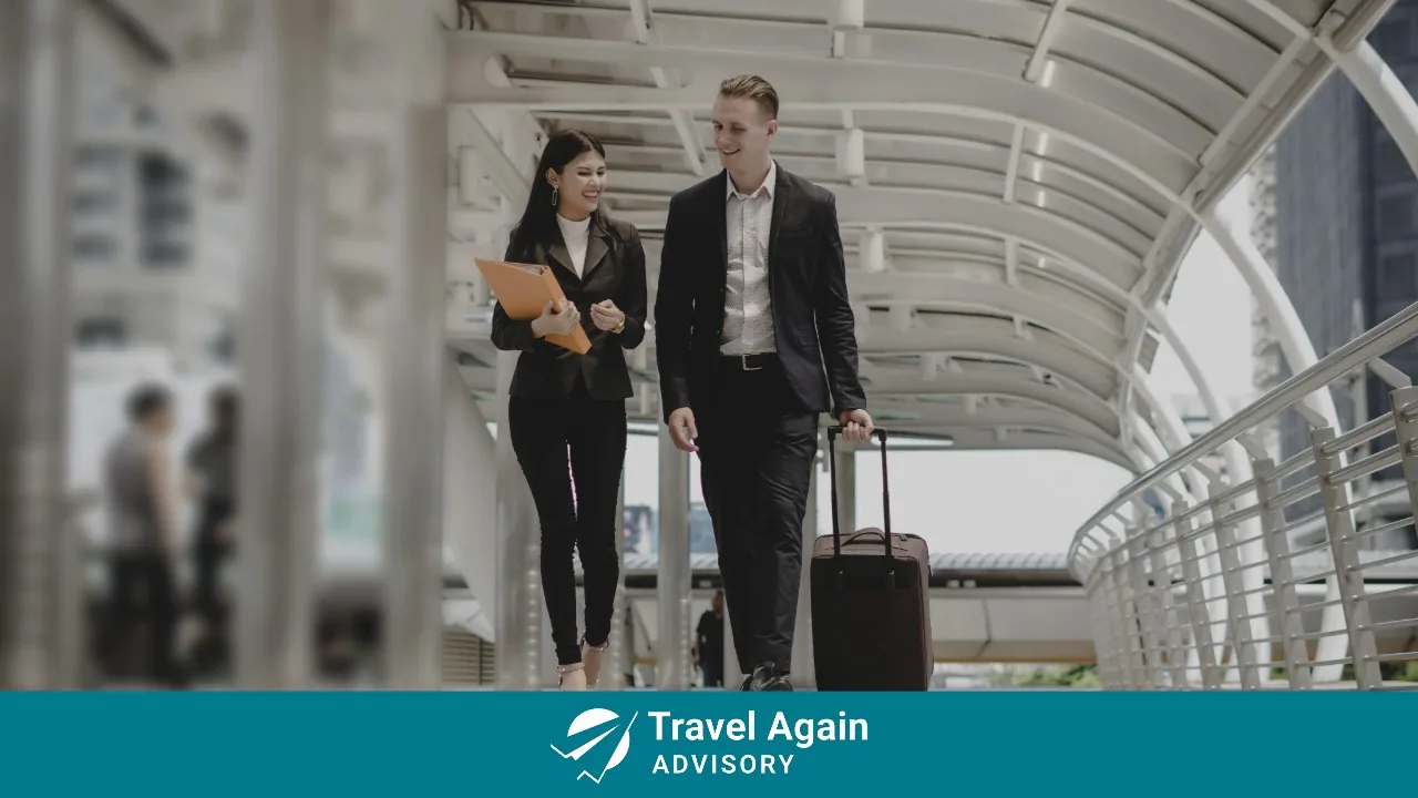 two executives traveling for business