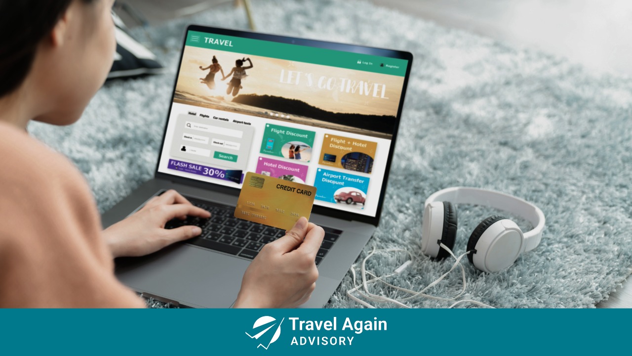 Shopping on a travel distribution platform with multiple choices for purchase.